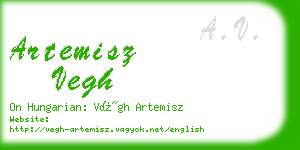 artemisz vegh business card